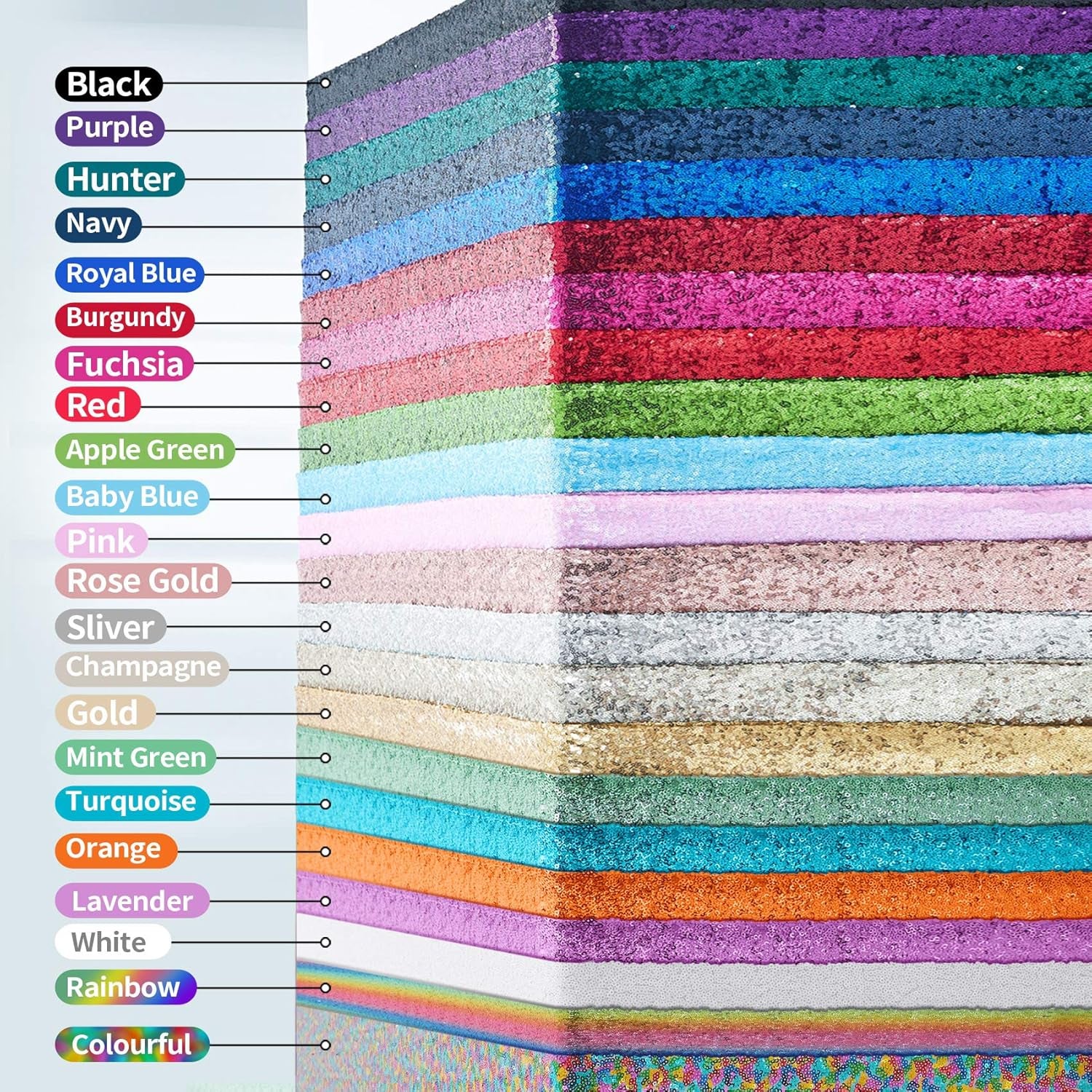 6 Packs 12 X 72 Inches Pink Sequin Table Runner, Glitter Runner for Birthday Party Supplies Decorations Wedding Bachelorette Holiday Celebration Bridal Shower Baby Shower