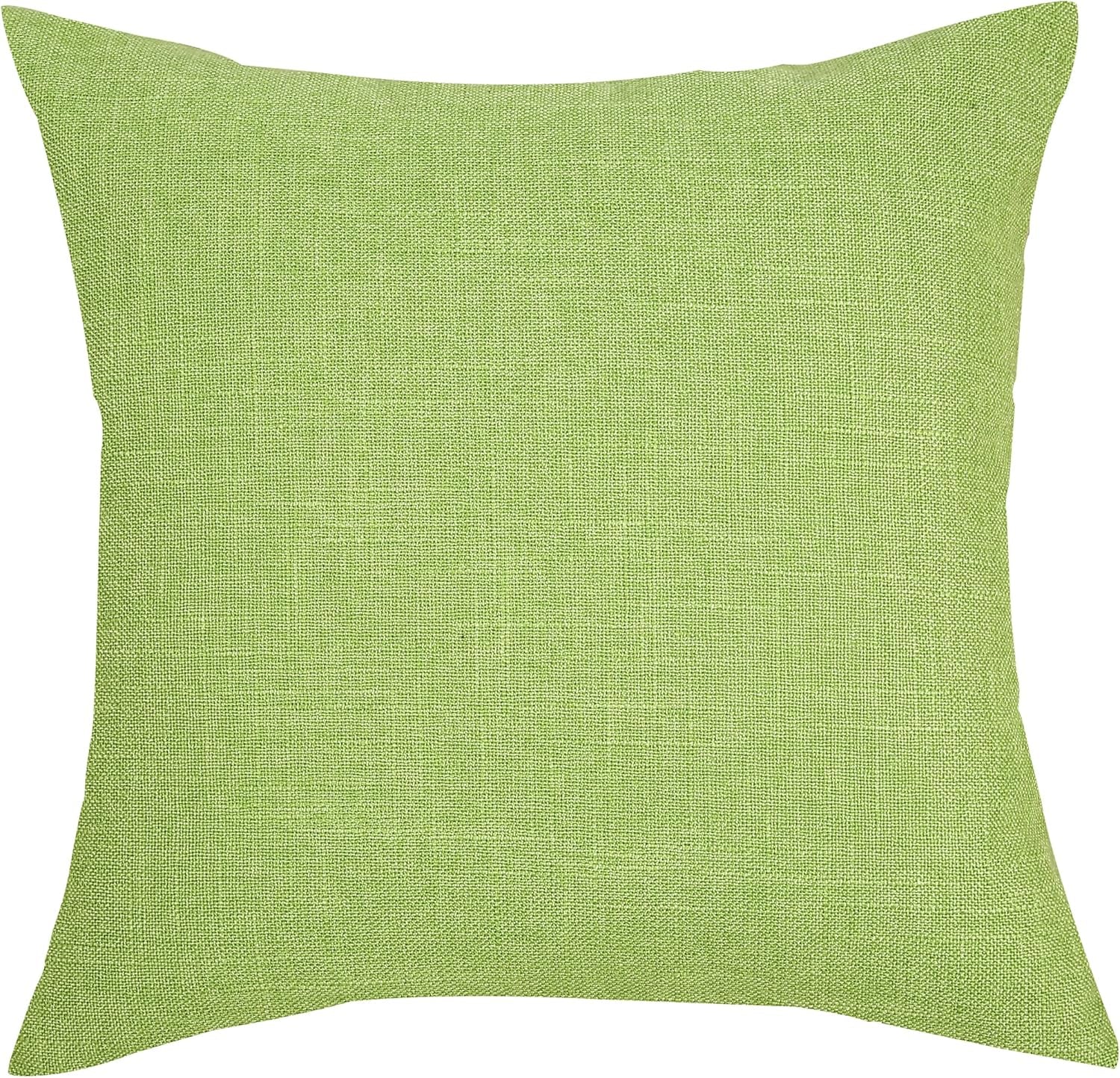 Heavy Lined Imitation Linen Cushion Cover, Throw Pillow Cover, Decorative Pillow Covers, Indoor/Outdoor Pillows Shells, Cushion Cover - (12" X 12", Apple Green)