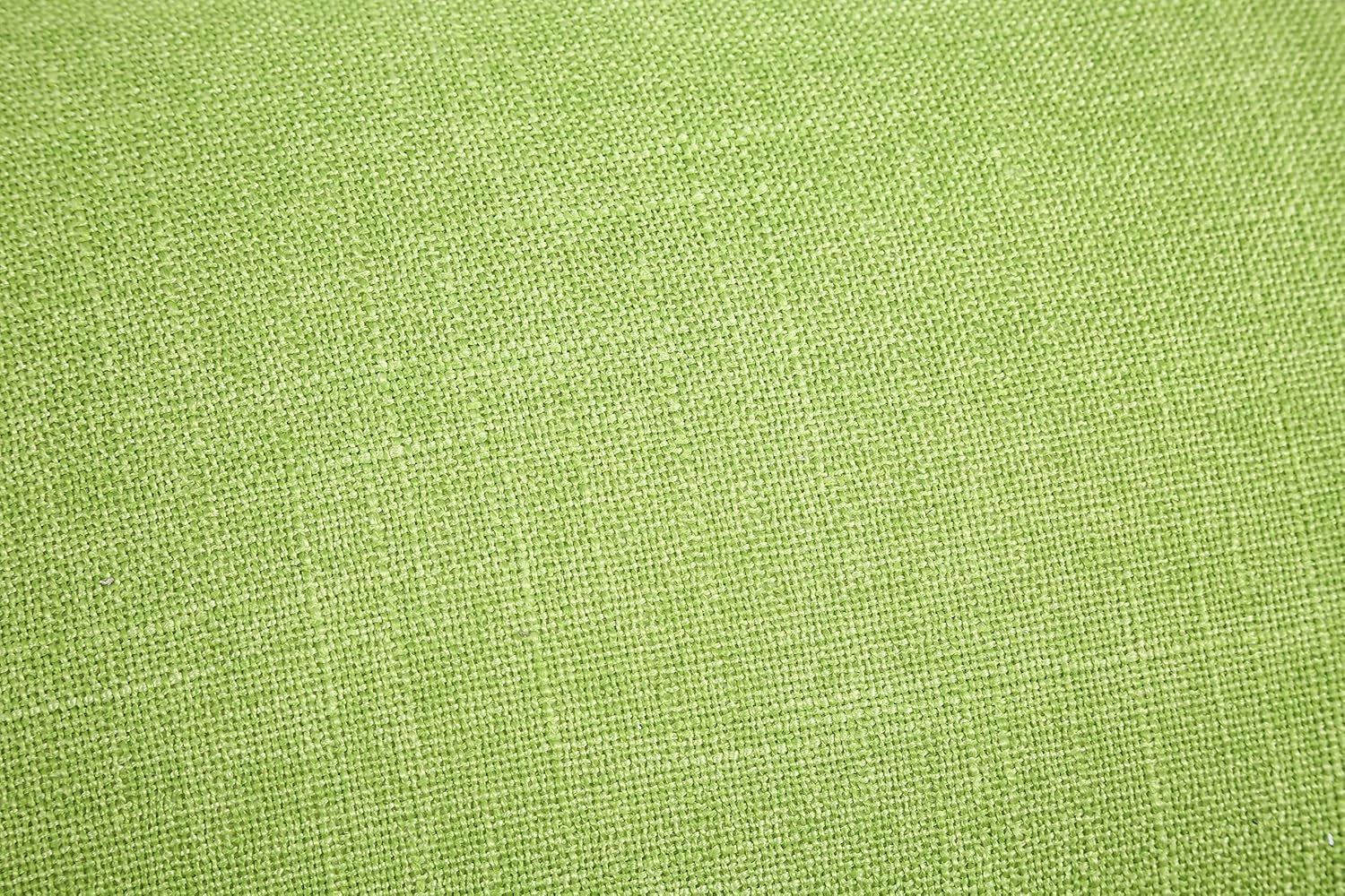 Heavy Lined Imitation Linen Cushion Cover, Throw Pillow Cover, Decorative Pillow Covers, Indoor/Outdoor Pillows Shells, Cushion Cover - (12" X 12", Apple Green)