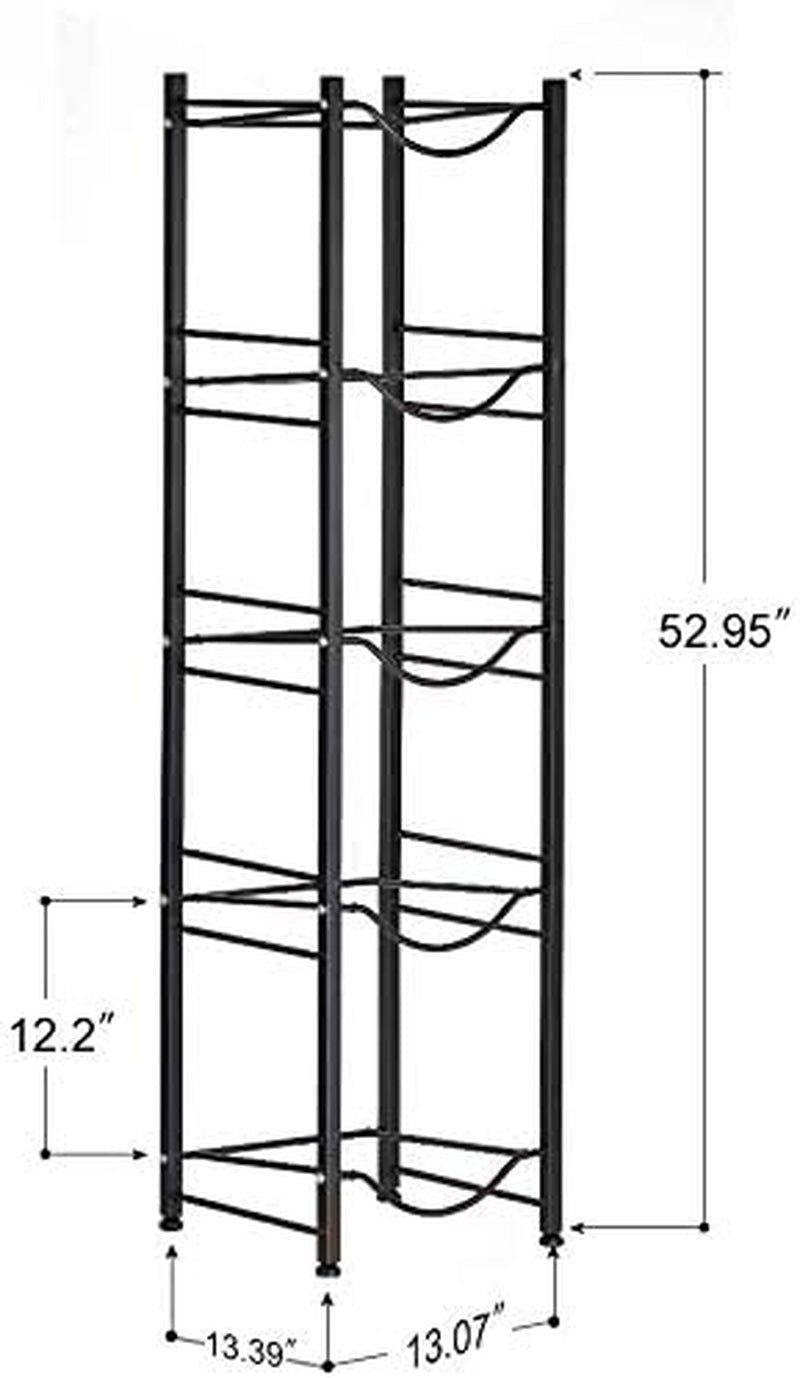 Water Cooler Jug Rack, 5-Tier Heavy Duty Water Bottle Holder Storage Rack for 5 Gallon Water Dispenser, save Space (Black)…